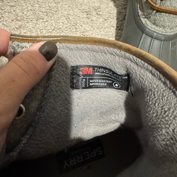 Women's Gray Sperry Duck Boots - Picture 7 of 7